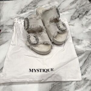 Mystique Murphy Sandal White Twill